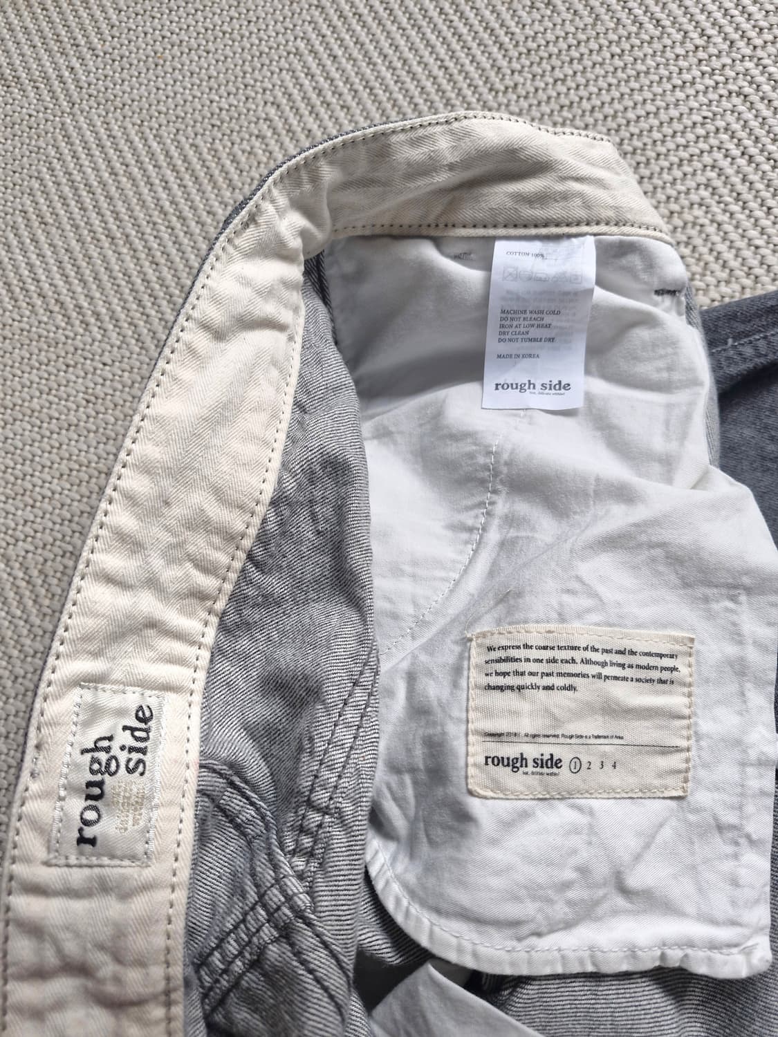 러프사이드 커브드 데님 그레이 1 사이즈 상품이미지5