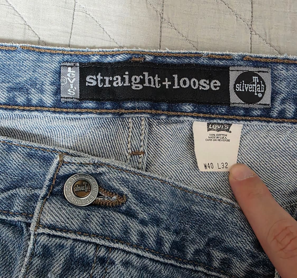 [40X32] 90s 빈티지 리바이스 실버탭 스트레이트 루즈핏 상품이미지6