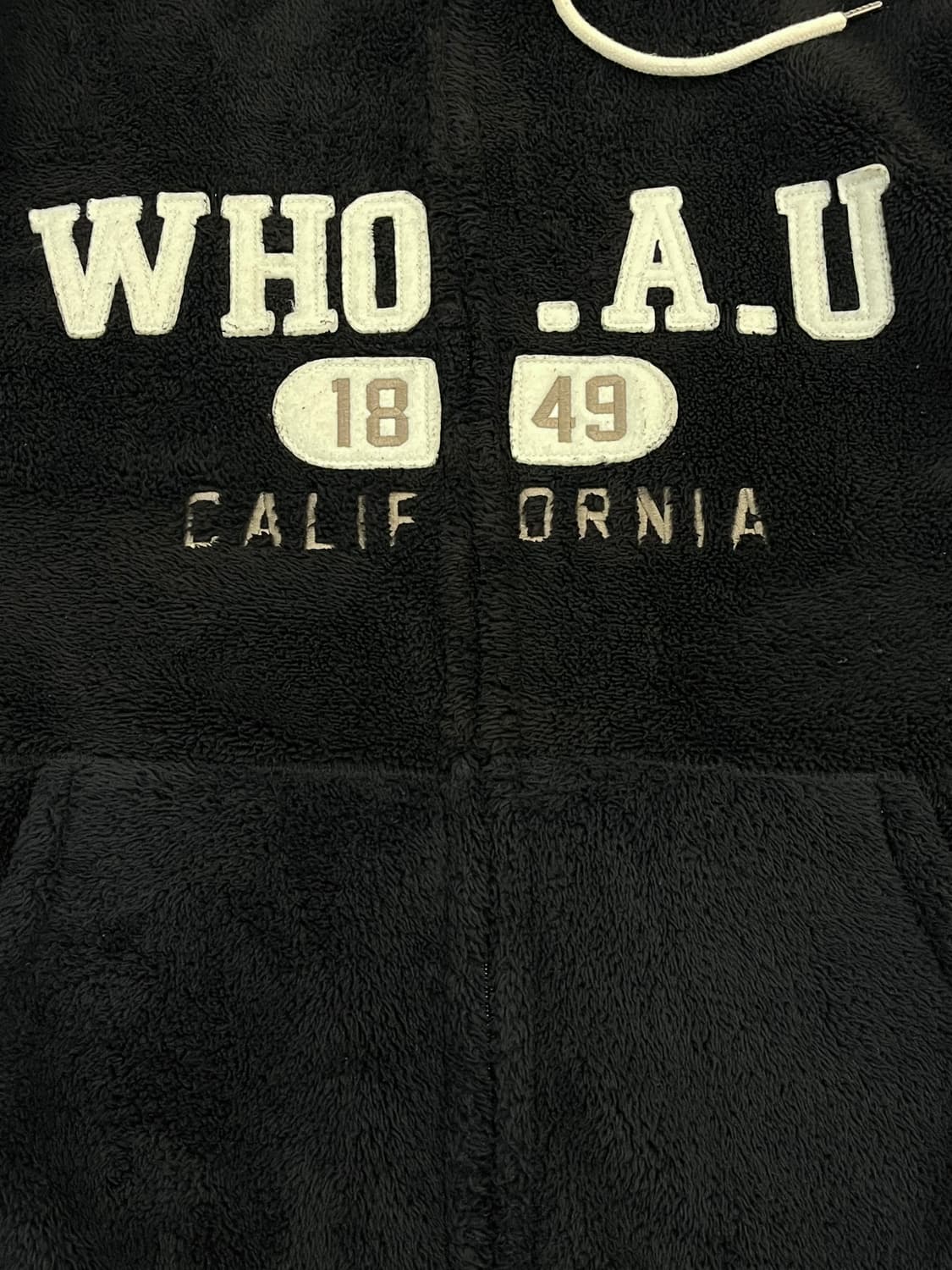 후아유 퍼플리스 후드집업 블랙 L #csz2258 상품이미지5