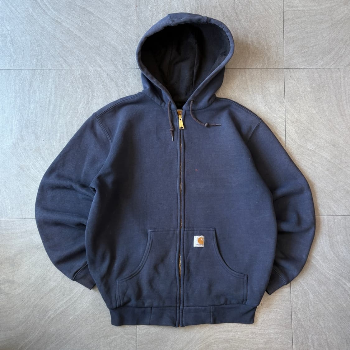칼하트 정품 써멀 페이딩 네이비 후드 집업 상품이미지1