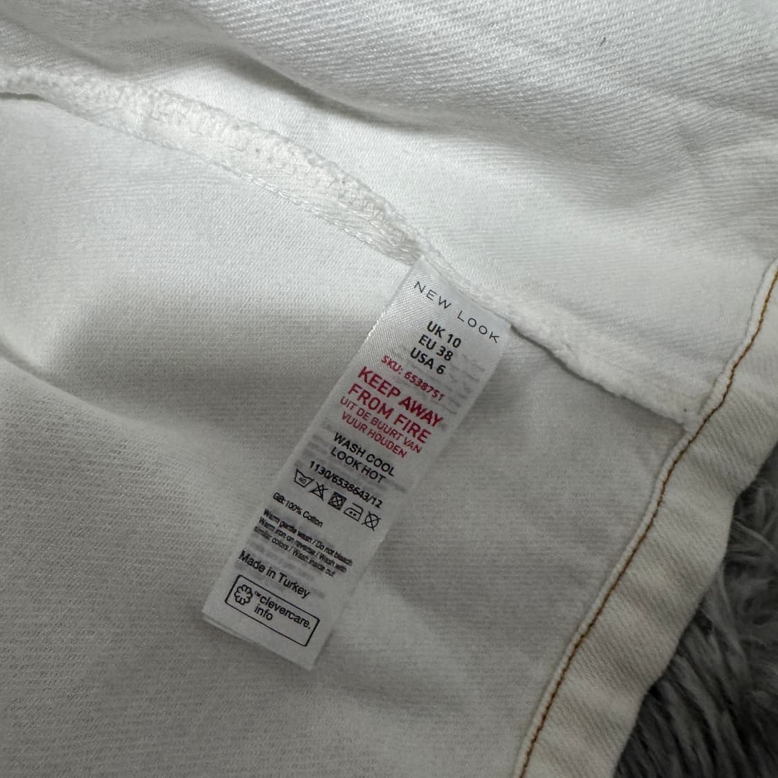 뉴룩데님 화이트 트러커자켓 L사이즈 상품이미지5