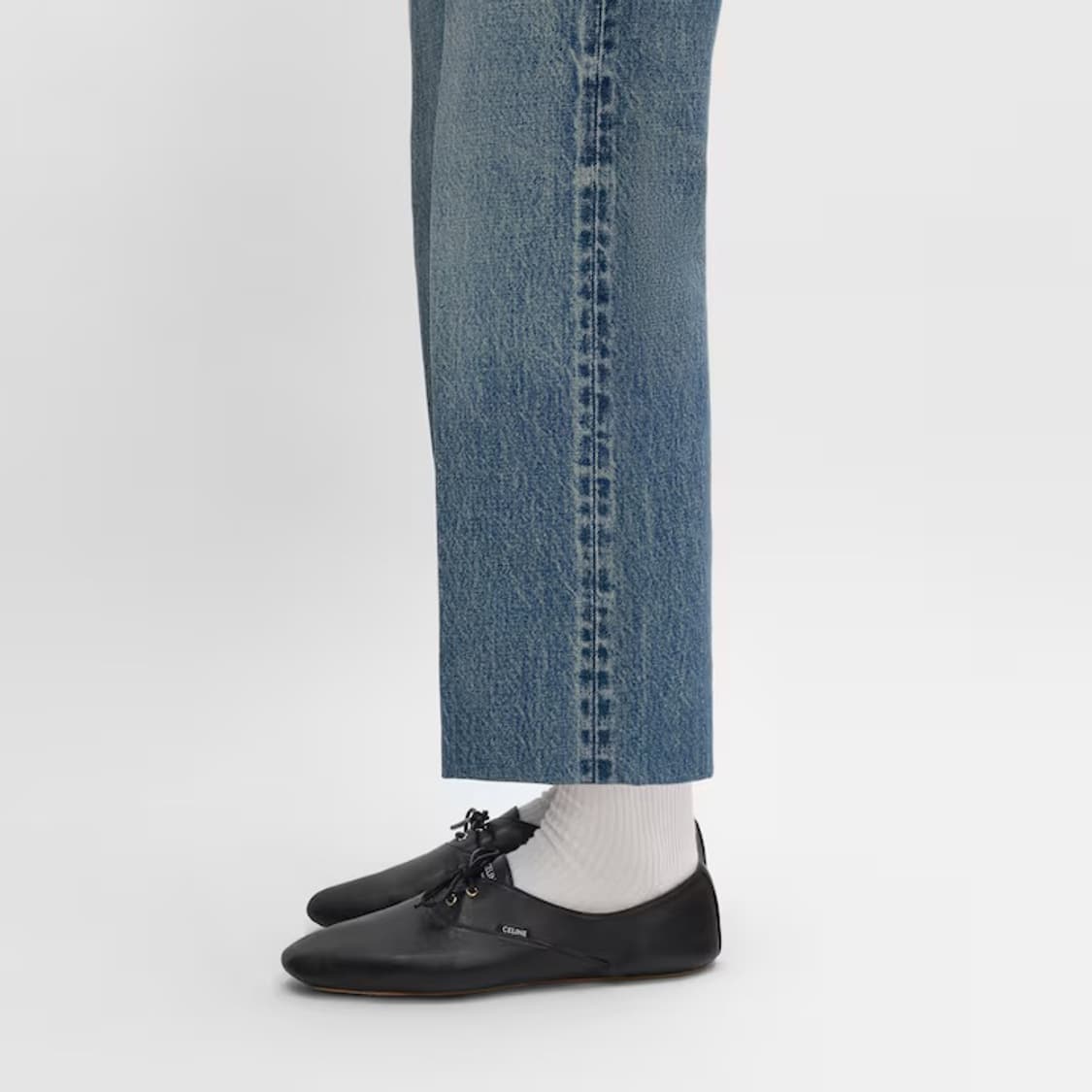 새상품) Celine 셀린 발레 레이스업 슈즈 블랙 41 상품이미지2
