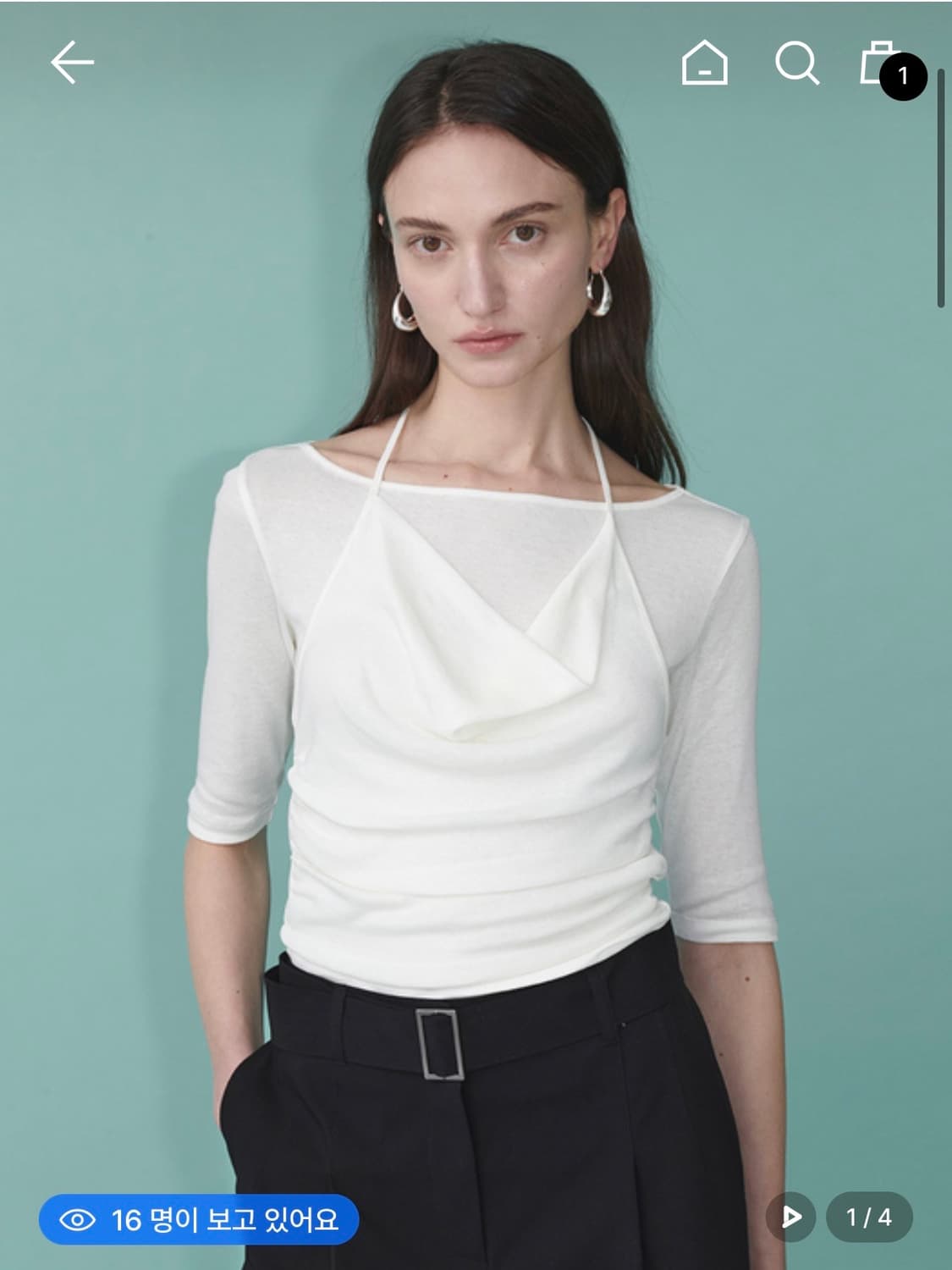 루에브르 홀터 레이어드 티셔츠 상품이미지2