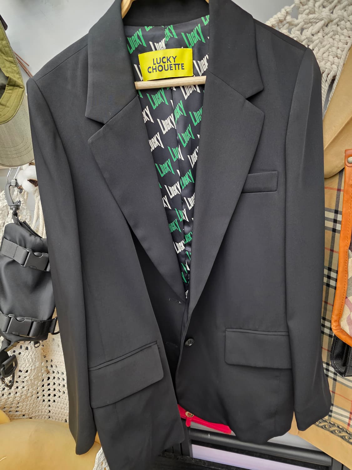 럭키 슈에뜨 싱글자켓 블랙 36 상품이미지10