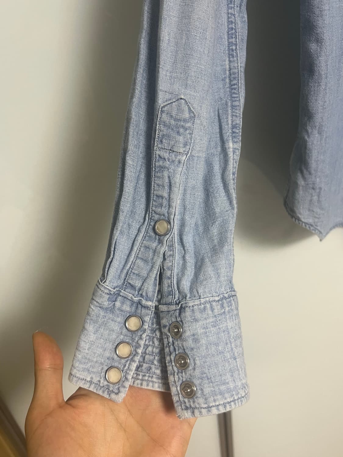 RRL 슬림 샴브레이 웨스턴 셔츠 상품이미지4