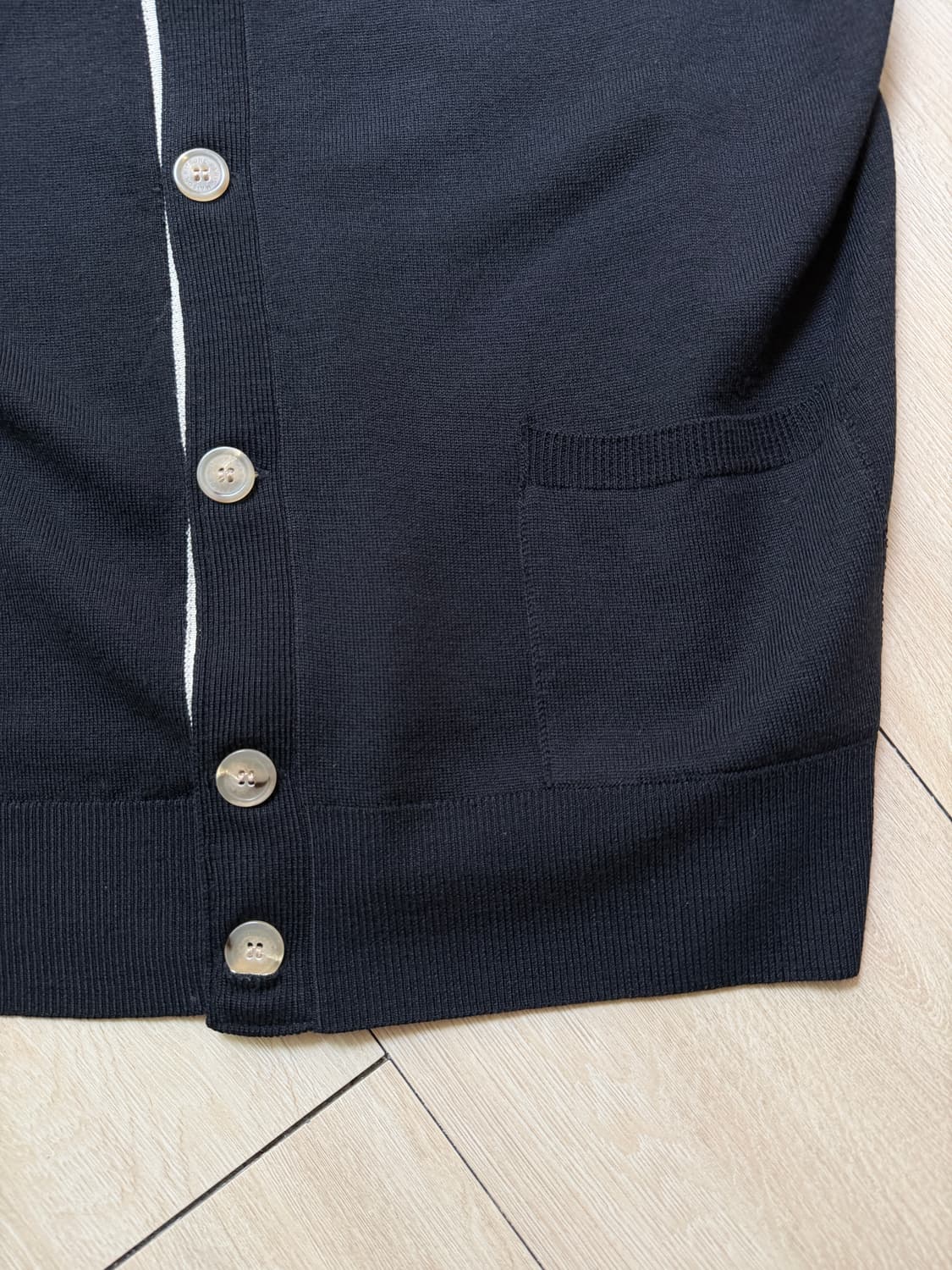 메종키츠네 트리컬러폭스 패치 가디건 L 상품이미지4