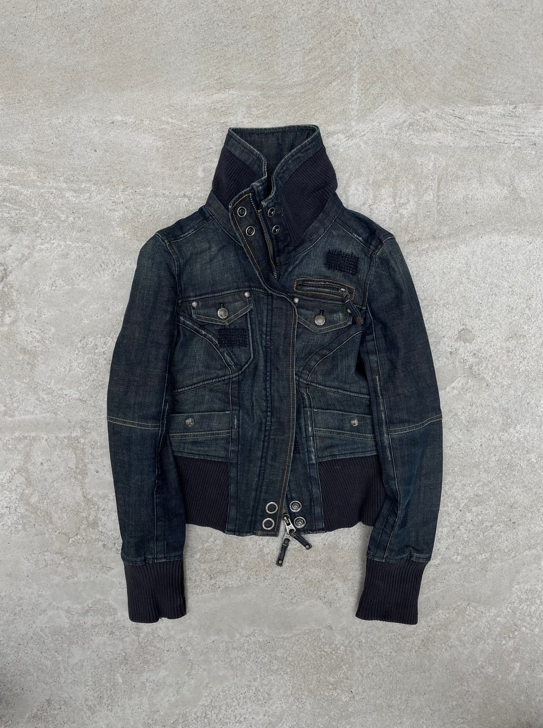 아르마니 익스체인지 하이넥 데님 자켓 상품이미지2