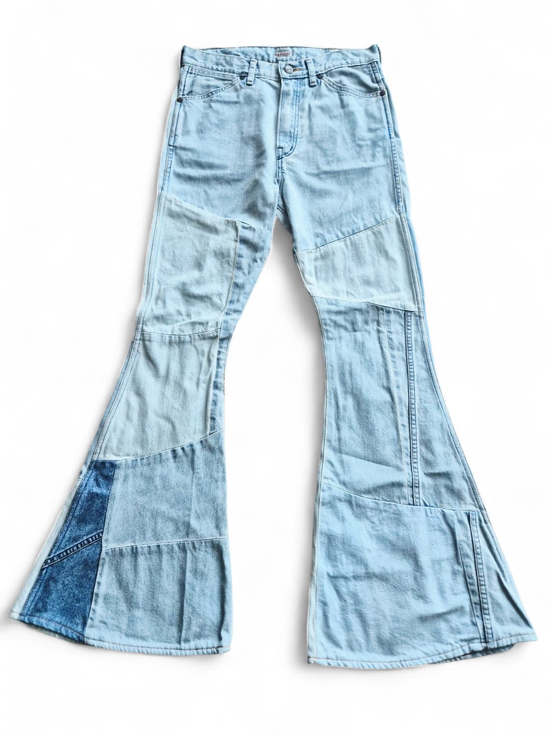 캐피탈(KAPITAL) 패치워크 벨보텀 데님 상품이미지1