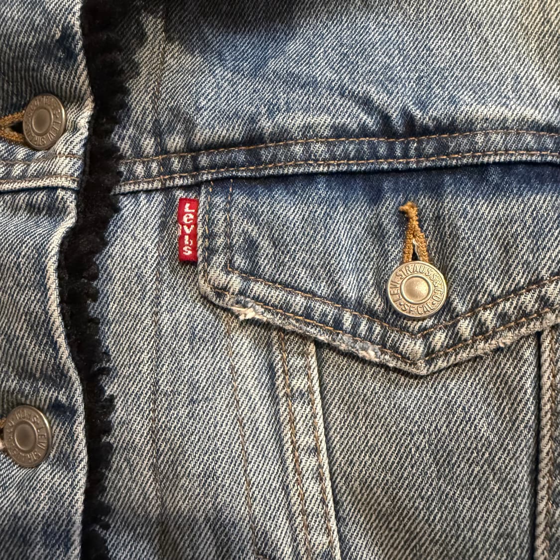 levi’s 쉐르파 트러커 백로고 청자켓  상품이미지5