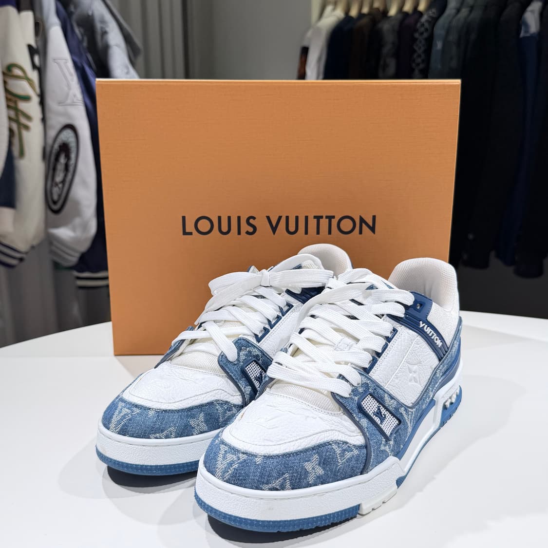 (A/9) / 루이비통 LV 트레이너 데님 스니커즈 상품이미지1