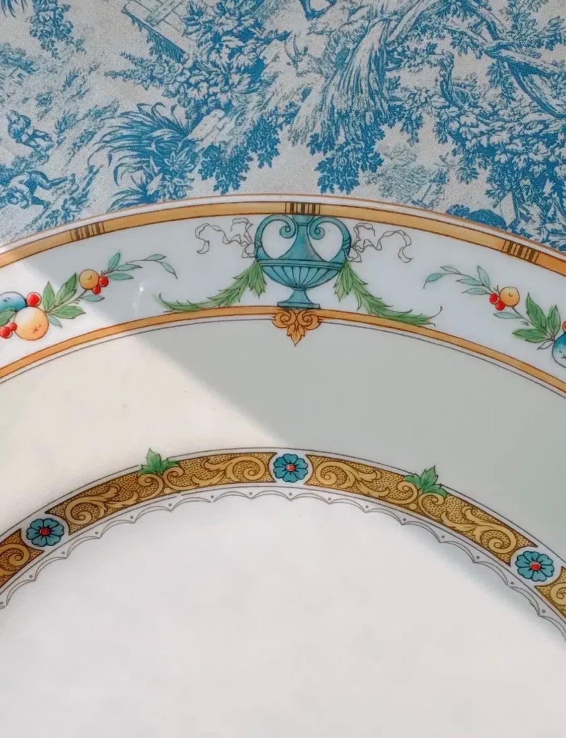 영국 앤틱 올드 민튼 핸드페인티드 헬레나 디너 플레이트 상품이미지3