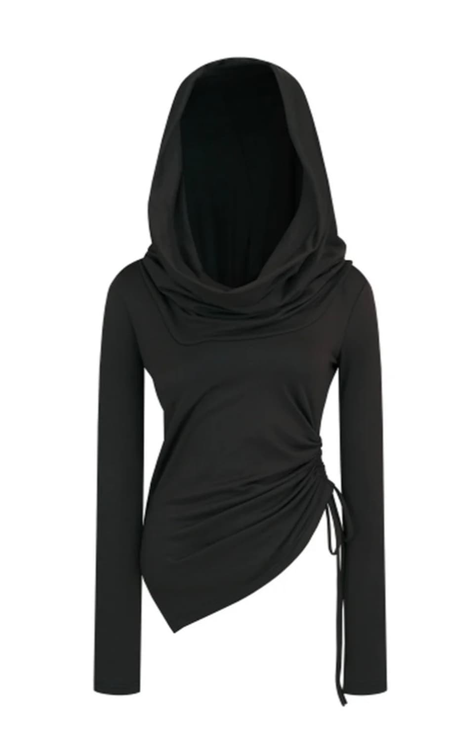 카시코 카울 후드 롱 슬리브 블랙(사용감 없음) 상품이미지1