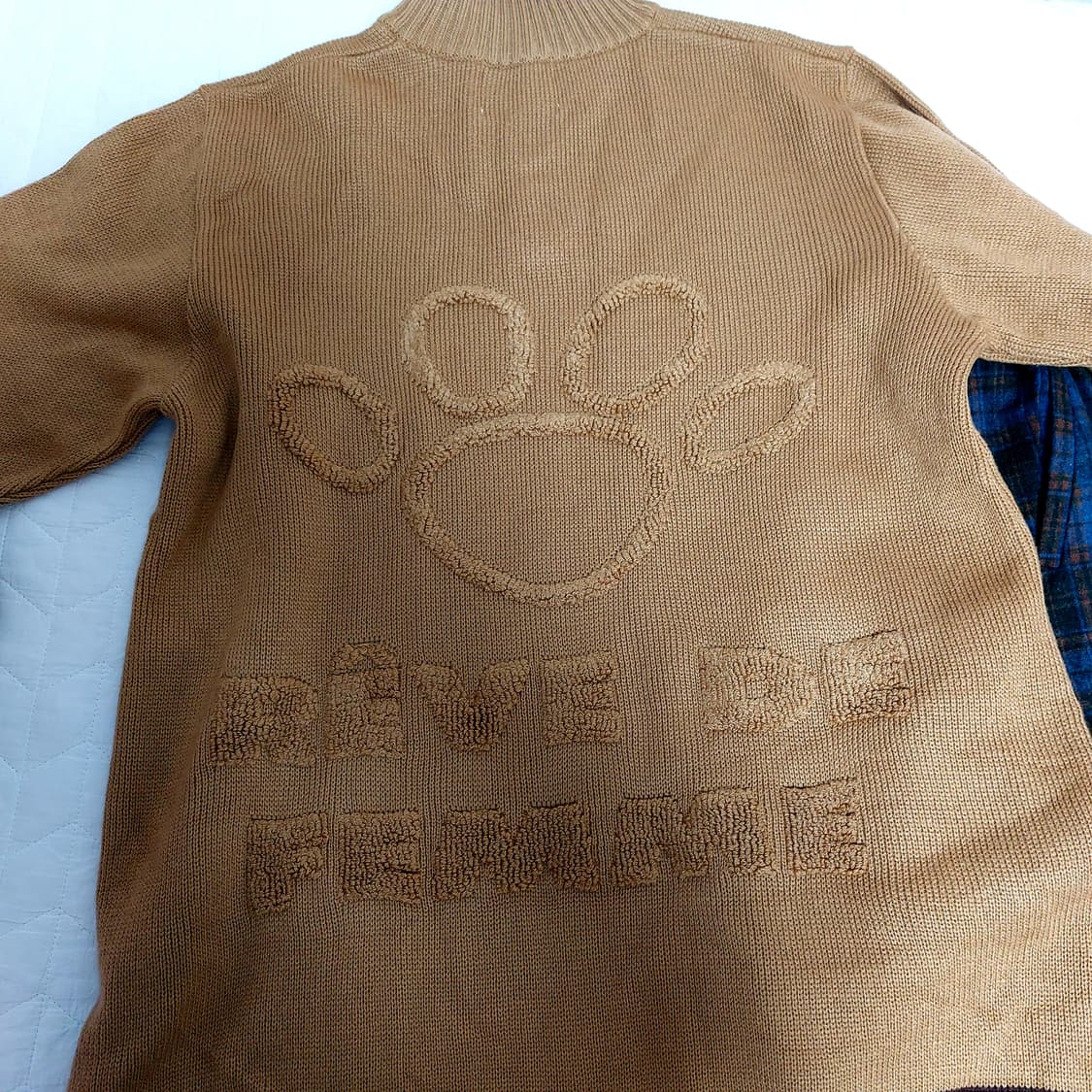 🐾모리걸 너드 강아지발바닥 니트 체크치마 코디세트🐾 상품이미지3