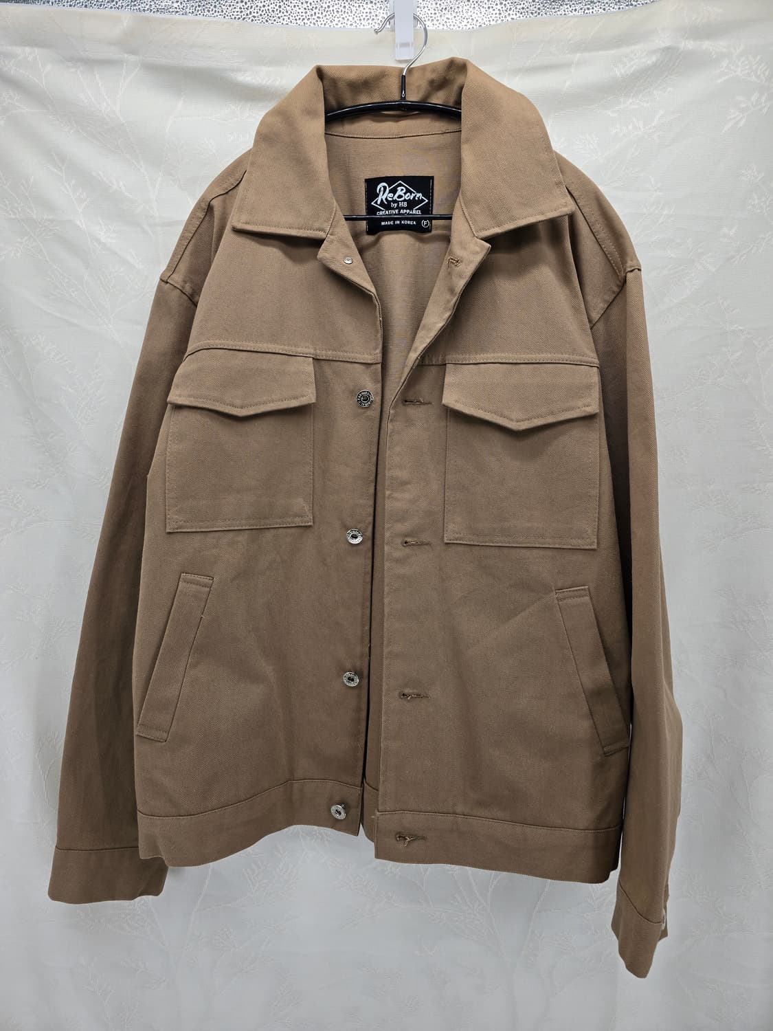 ReBorn 카키색 면 자켓 상품이미지7