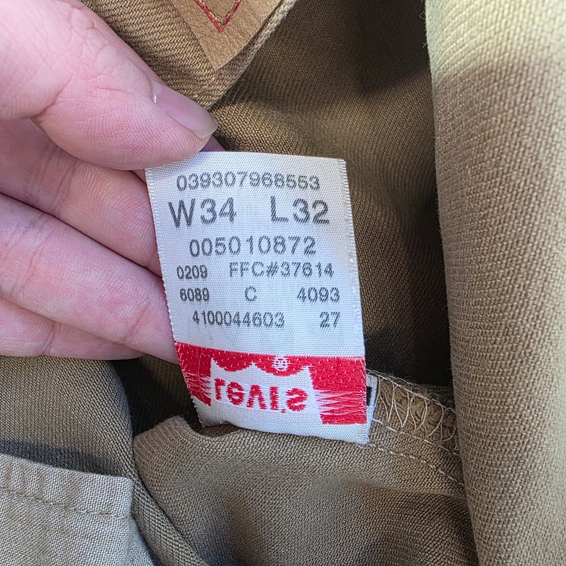 [W34L32]리바이스 501 브라운 스트레이트 데님팬츠 상품이미지5