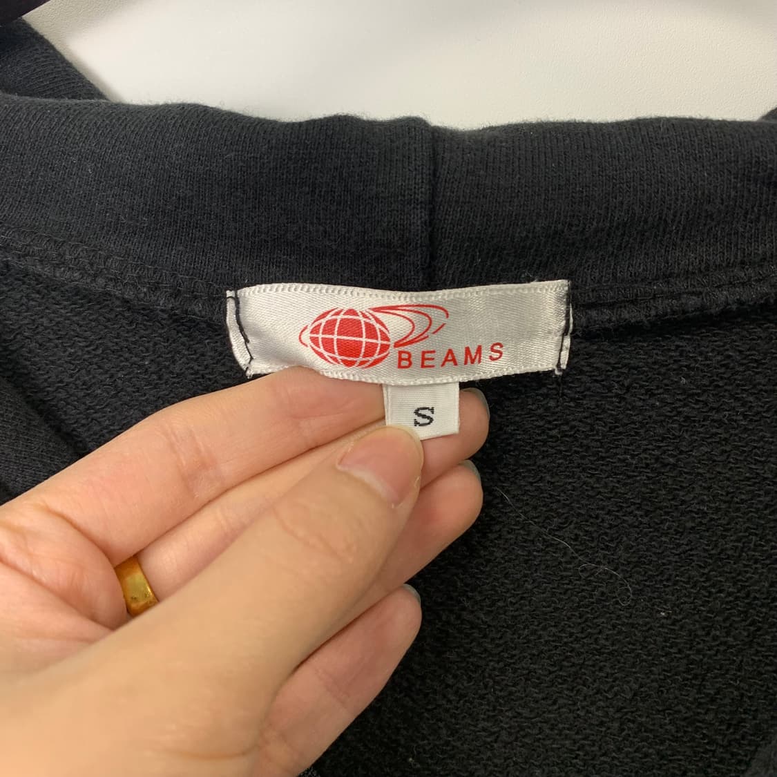 Beams 빔즈 블랙 후드집업  상품이미지4