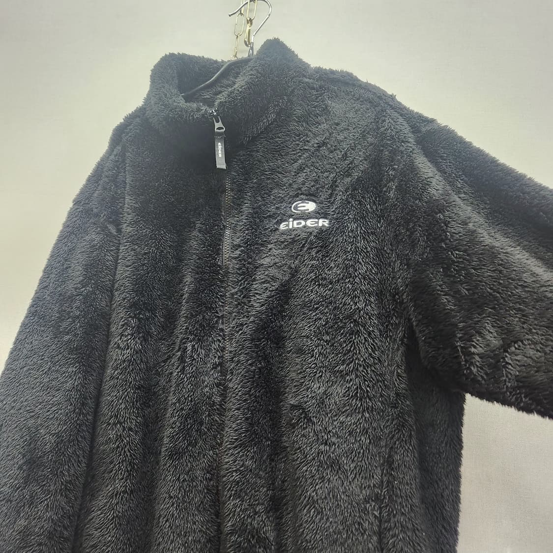 아이더 블랙 로고 후리스 집업 2XL 상품이미지2