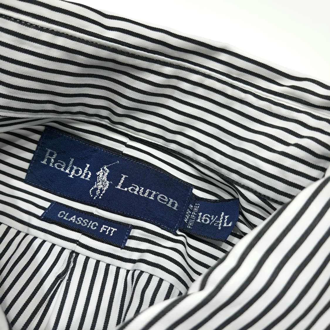 CL941 L 폴로 90s 클래식핏 모던 스트라이프 네이비 셔츠 상품이미지3