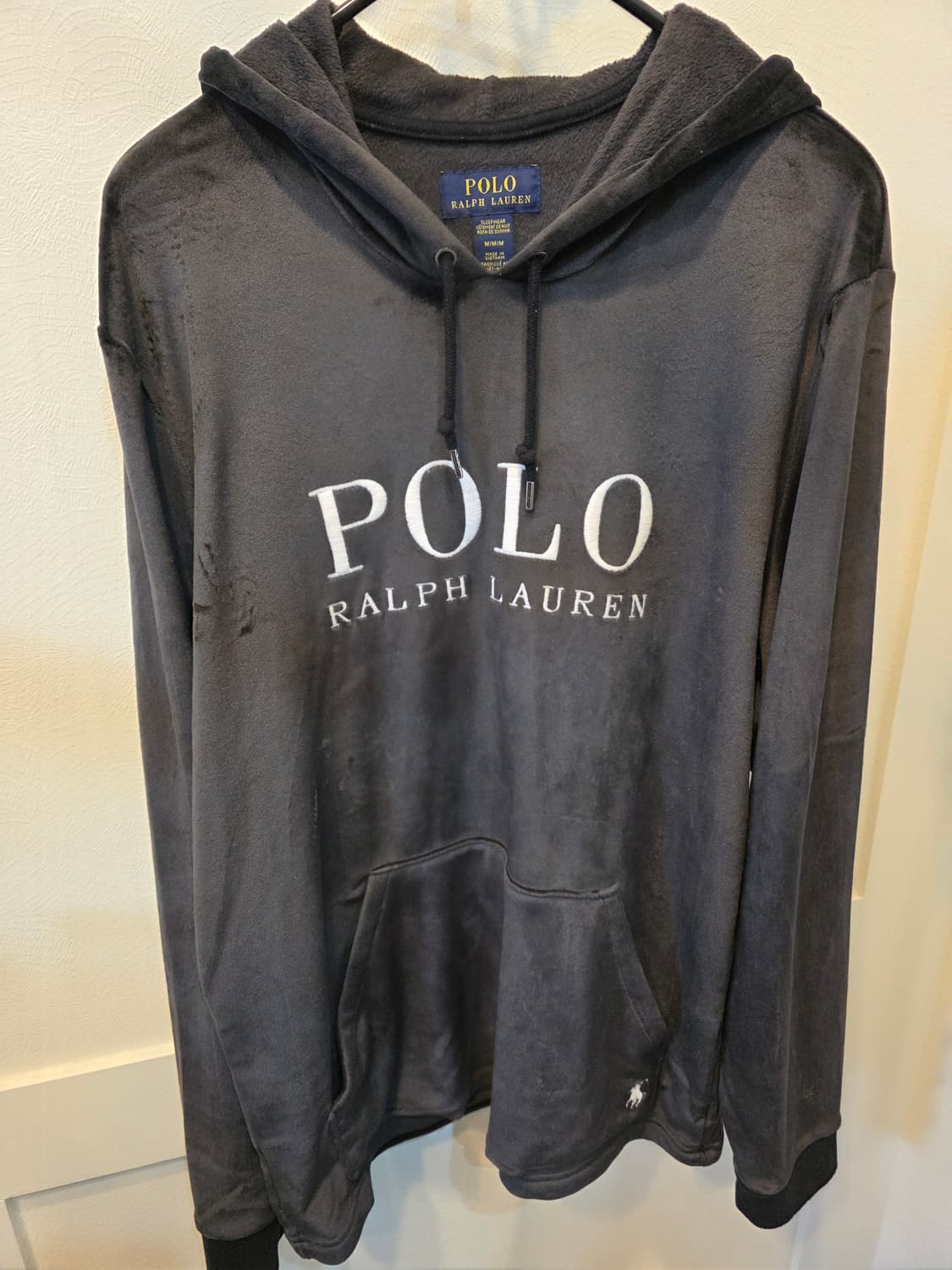 폴로 랄프로렌 고운 스웨이드느낌후드티 바지 세트 M 상품이미지2