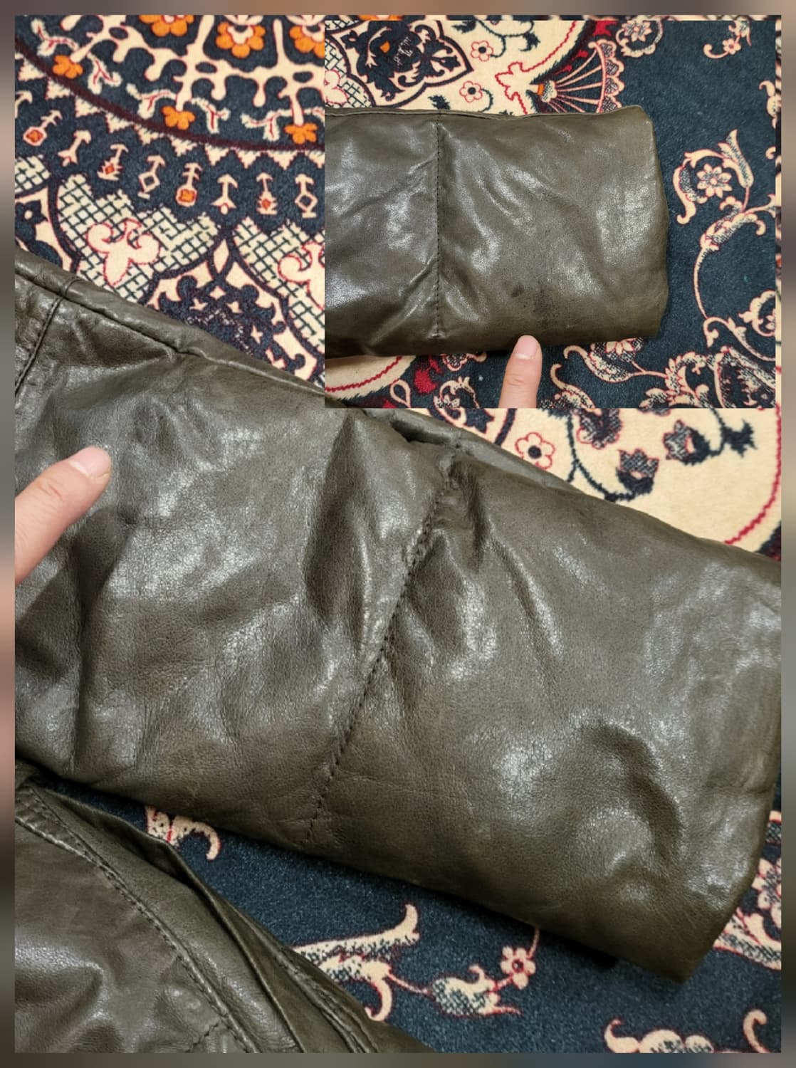 VanHart di Albazar 덕 다운 양가죽 패딩 자켓 (50) 상품이미지10