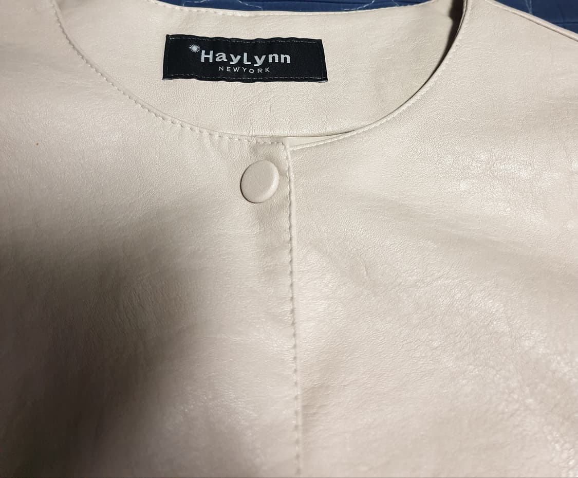 헤이린 뉴욕 카라리스 크롭 페이크 레더자켓 크림 (F) 상품이미지2