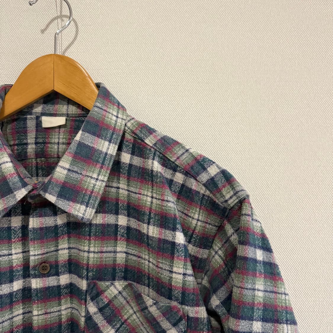 [XL]유로 빈티지 플란넬 튜닉셔츠 멀티체크 상품이미지4