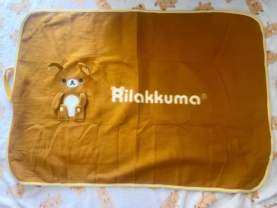 리락쿠마 rilakkuma 접이식 담요 🧡💛 상품이미지3