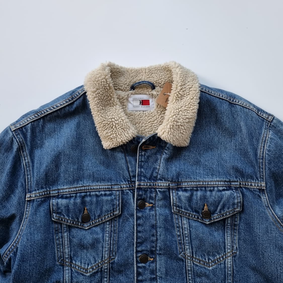 타미힐피거 빅로고 데님 쉐르파 자켓 상품이미지5