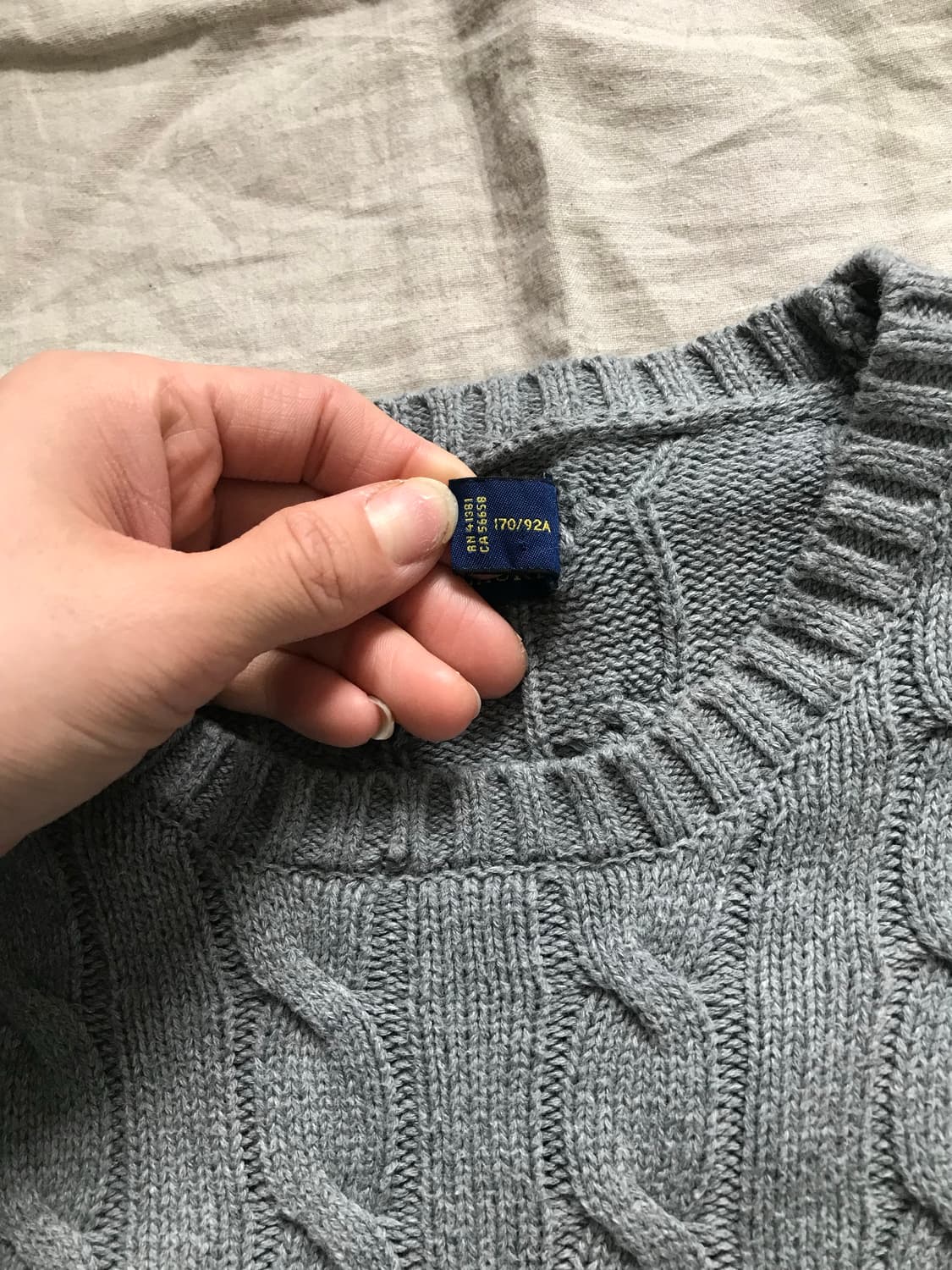 폴로 랄프로렌 포니 로고 그레이 케이블 니트 상품이미지7