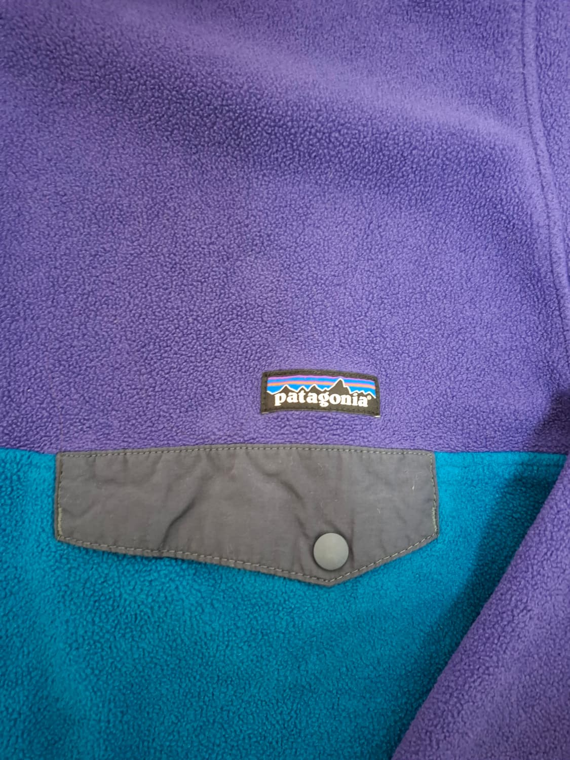 XL 파타고니아 신칠라 플리스 풀오버 퍼플/블루 상품이미지2