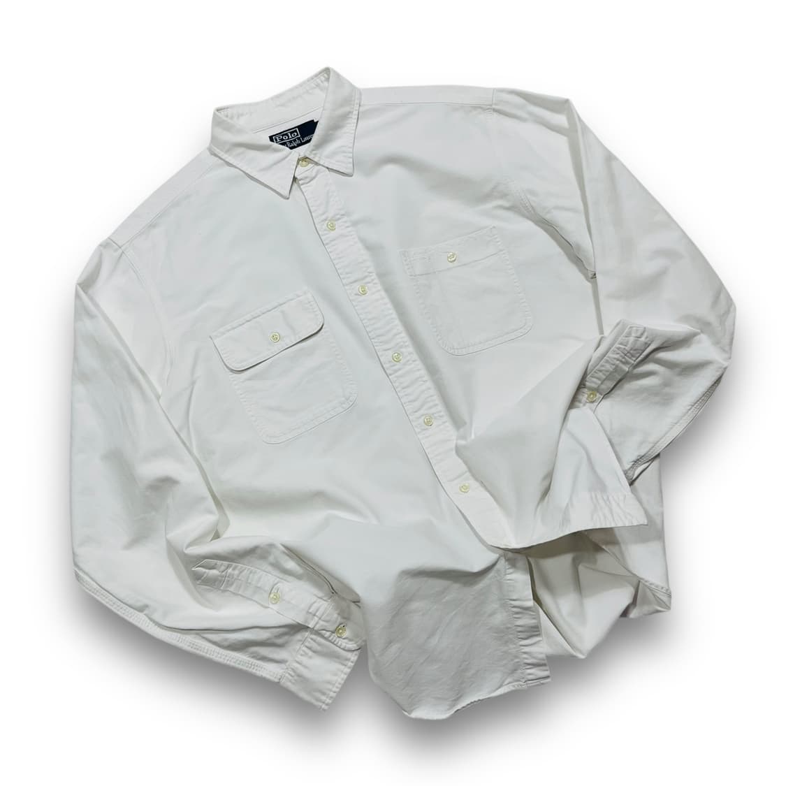 폴로 랄프로렌 클래식 화이트 긴팔 셔츠 상품이미지3