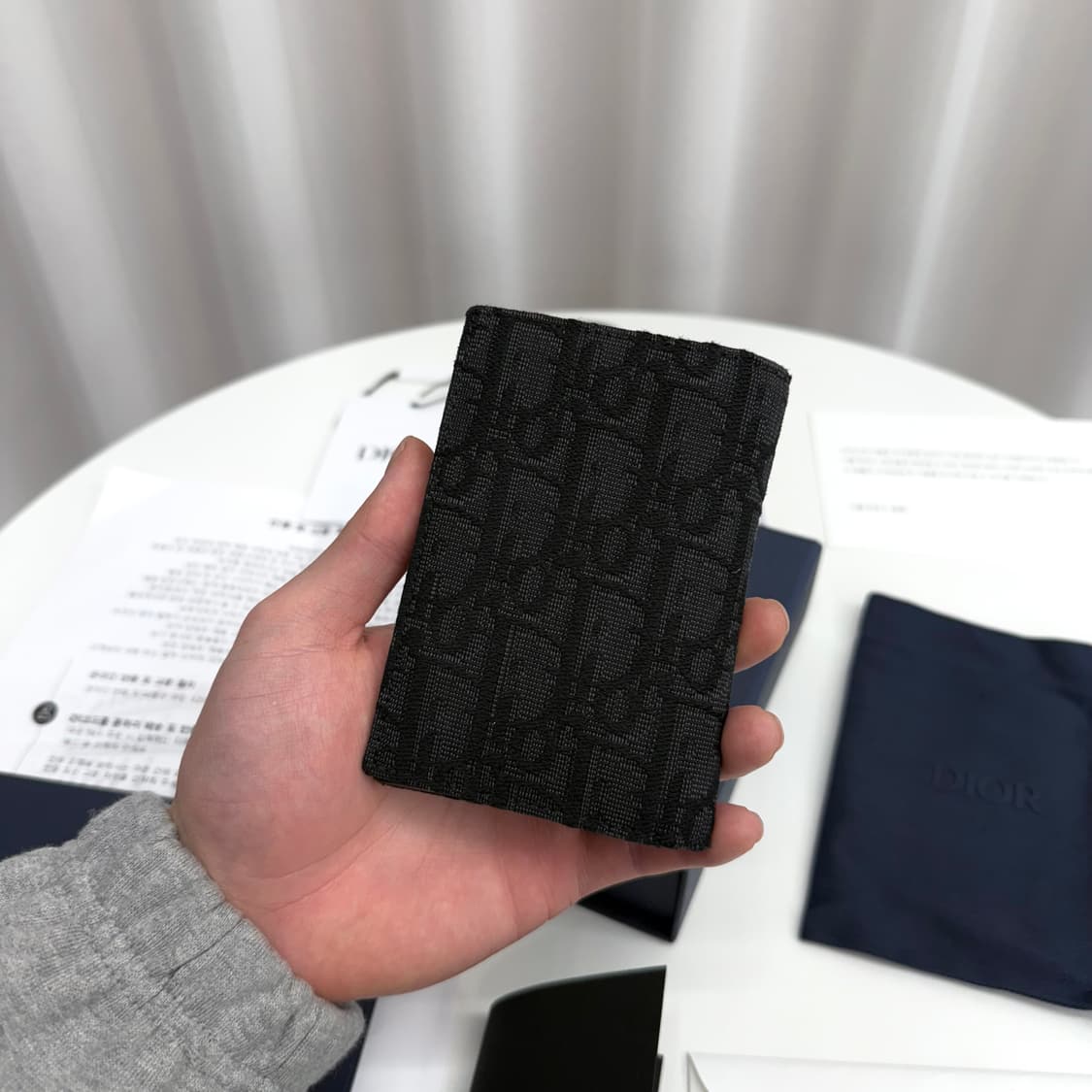 [25년/ 풀박스] 디올 오블리크 오거나이저 지갑 블랙 상품이미지3