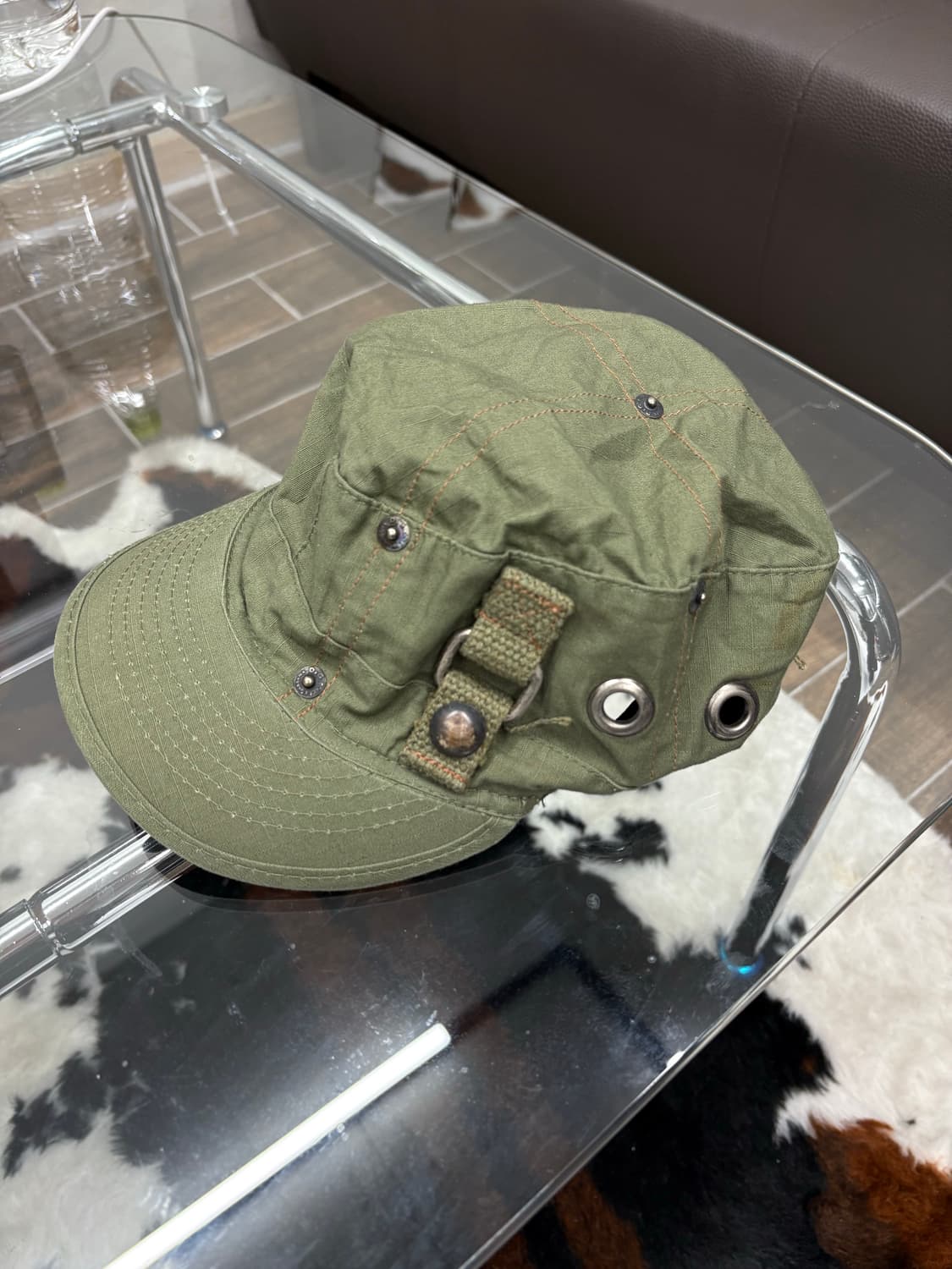 돌체엔가바나 밀리터리 카고 카키 캡 상품이미지2