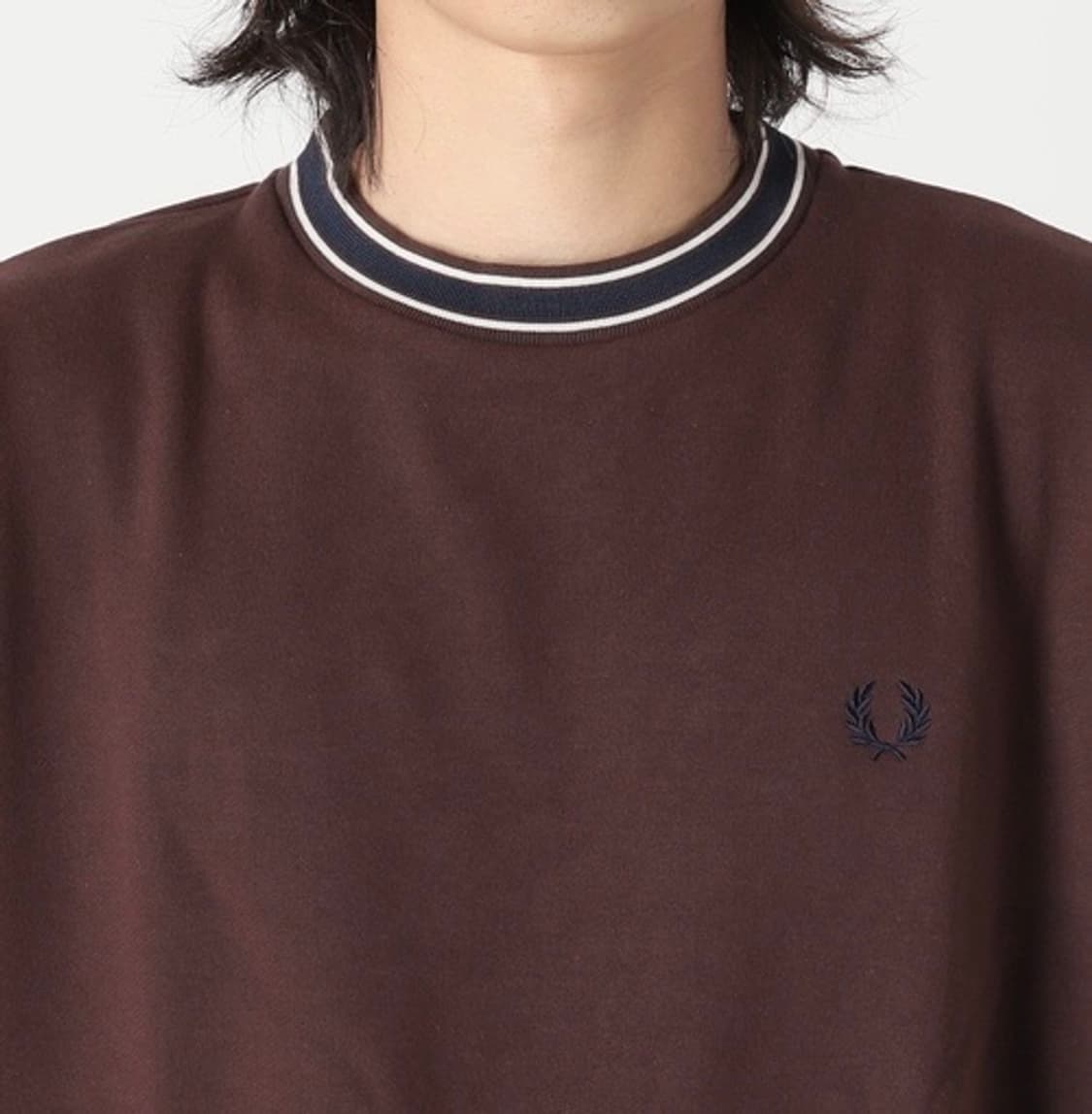 [M] Fredperry 프레드페리 브라운 라운드 맨투맨 상품이미지4