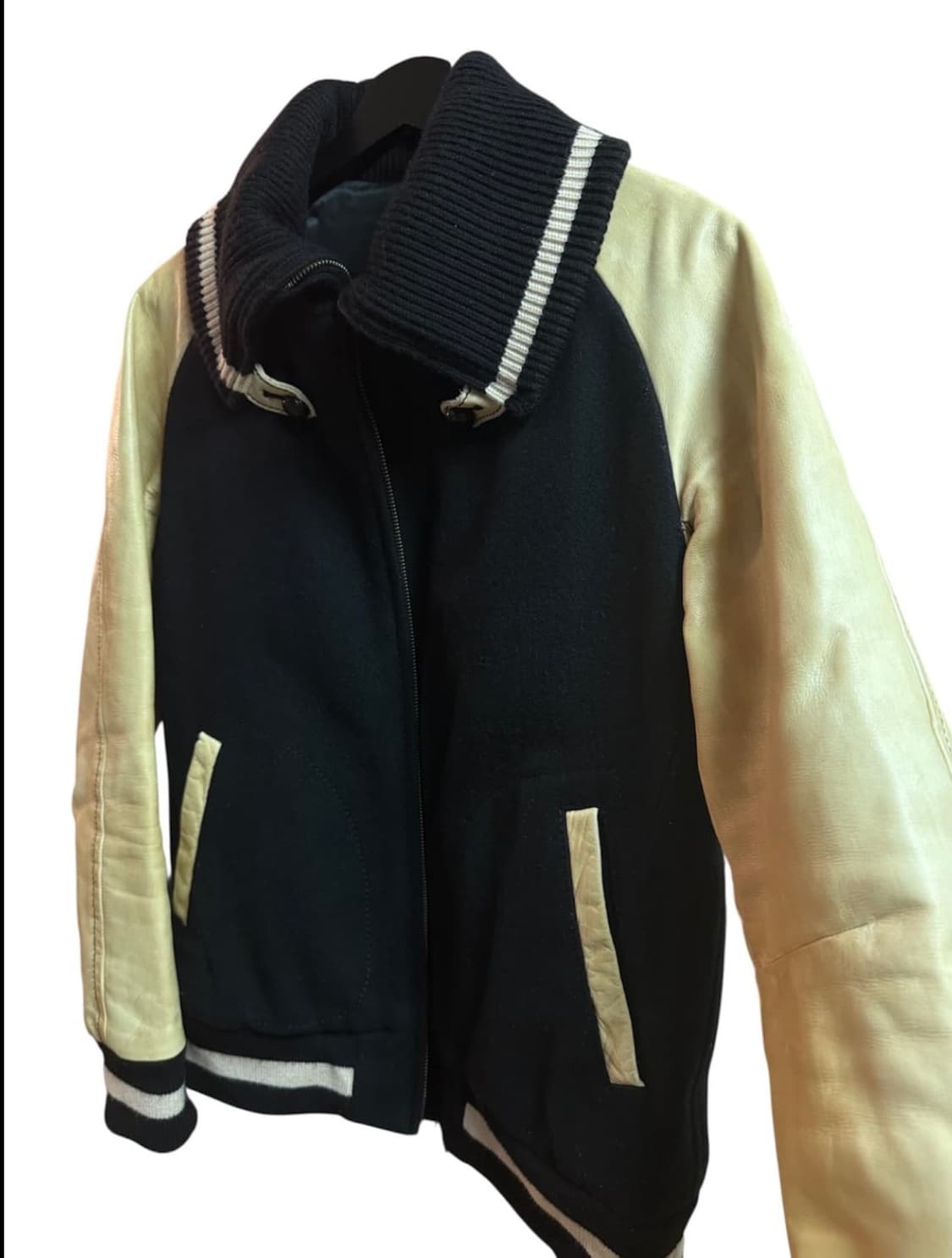 넘버나인 08aw 바시티 블랙 자켓 상품이미지4