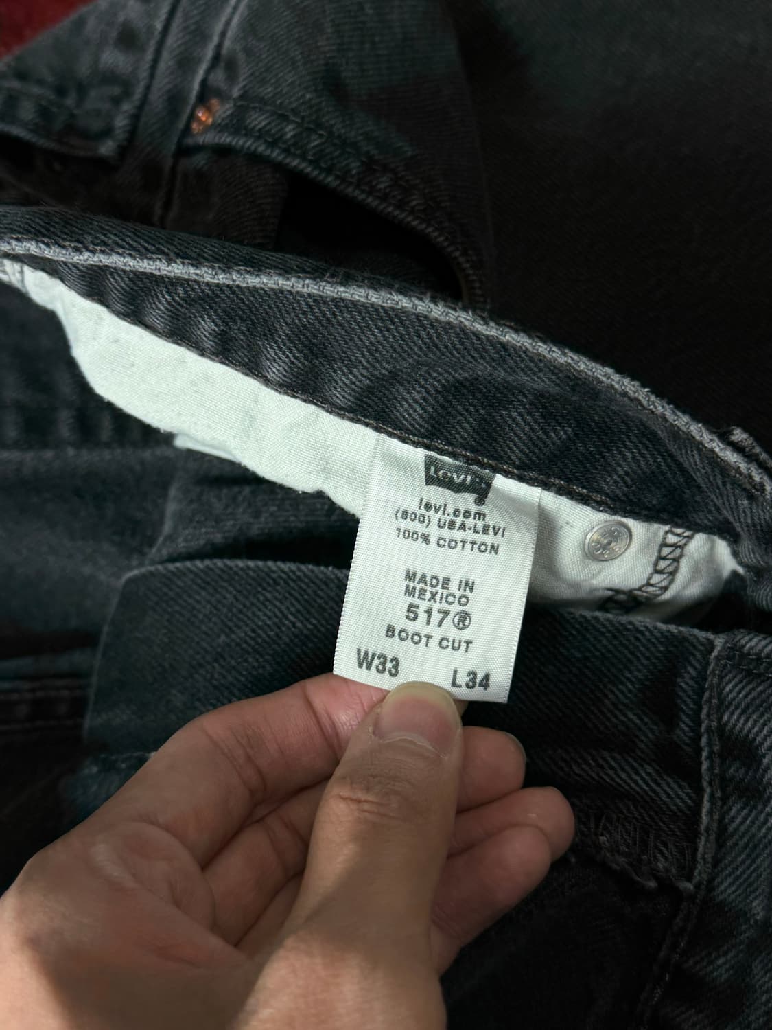 00's 빈티지 리바이스 517 블랙 부츠컷 리바이스 플레어진 상품이미지10