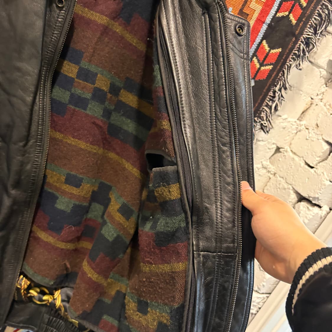 CAESARS 빈티지 소가죽 레더 카라자켓 상품이미지6