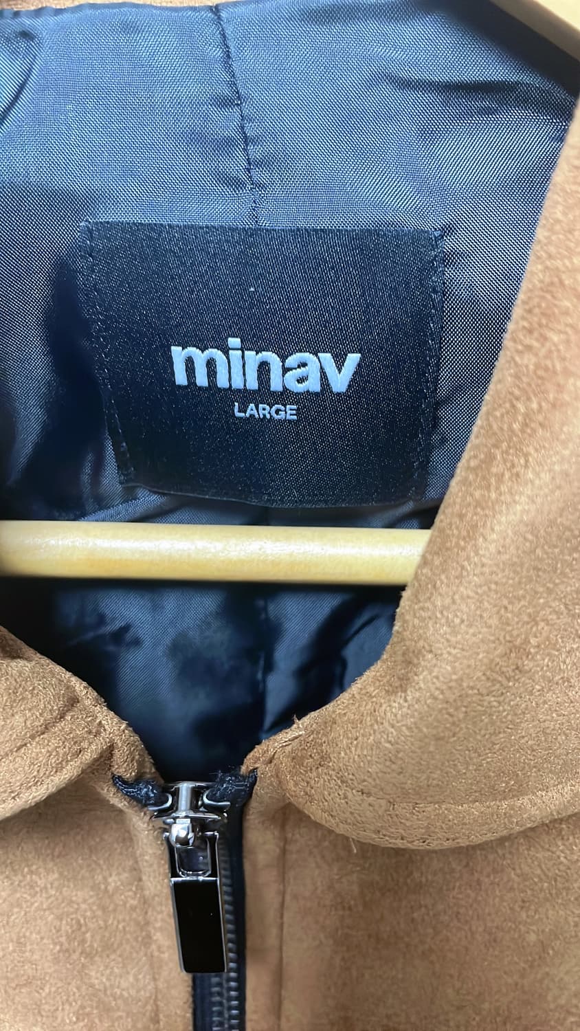 미나브 minav 스웨이드 카멜 자켓 L 사이즈 상품이미지6