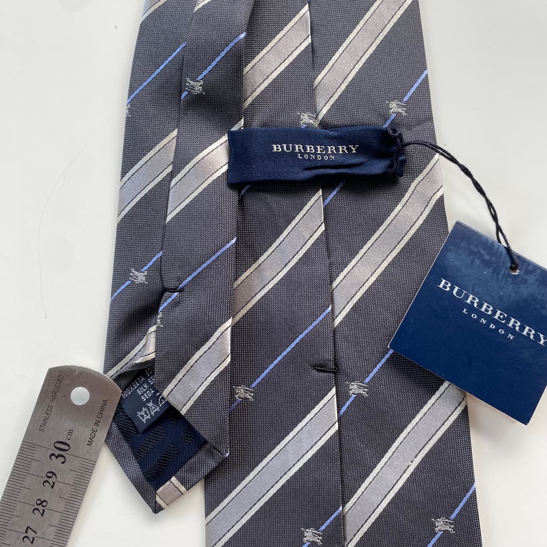 미사용품 택달린 버버리 모노그램 명품 정품 넥타이 (Burberry) 상품이미지6