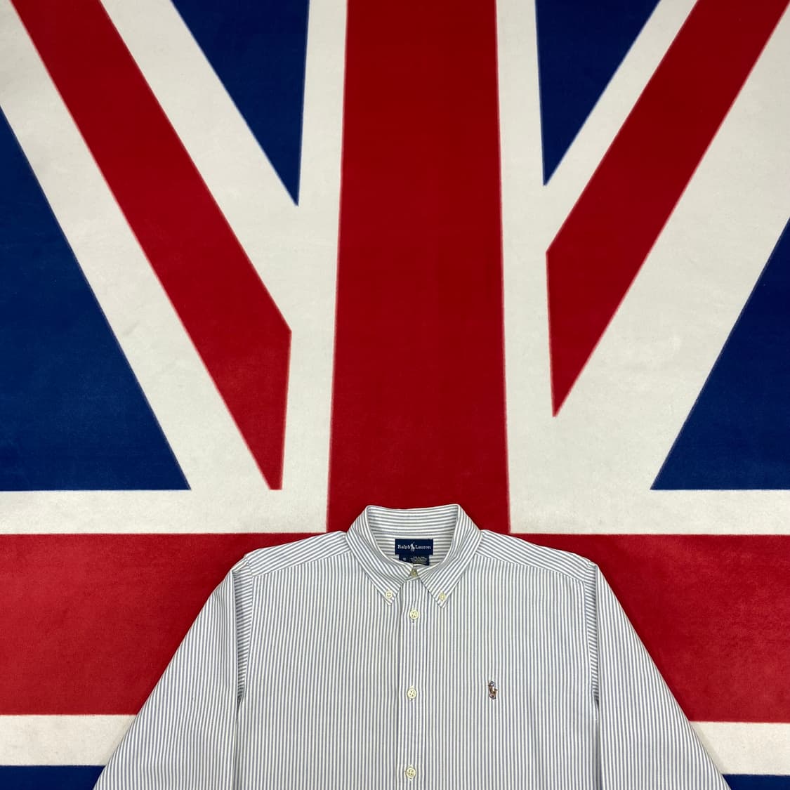 폴로 스트라이프 옥스포드셔츠 실측 여성 55-66 상품이미지2