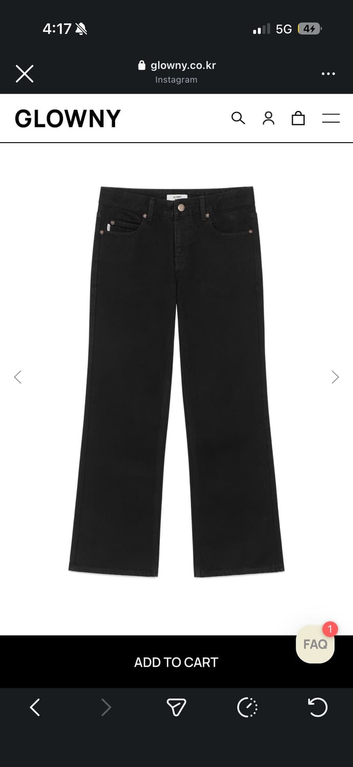 글로니 로데오진 블랙 S 상품이미지1