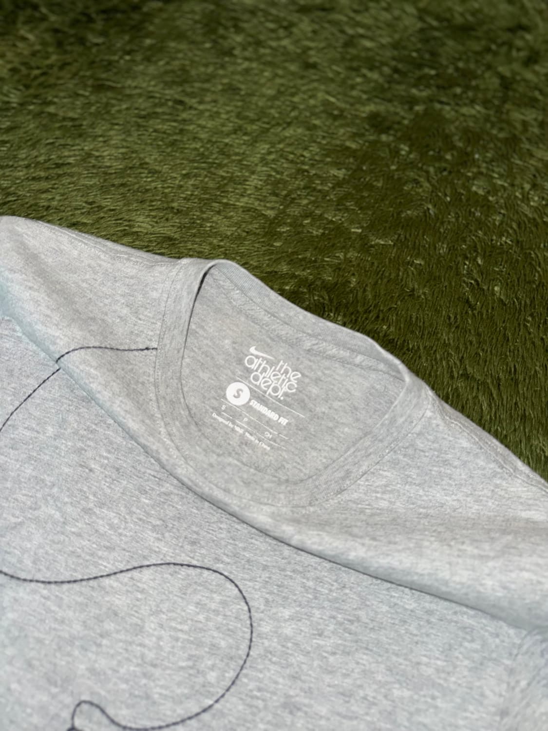 [S] 00s 나이키 Dept 카오스 스티치드 그래픽 티셔츠 그레이 상품이미지3