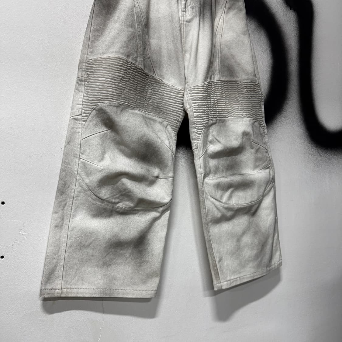 VTG 빈티지 더티 워싱 바이커 벌룬핏 와이드 데님 팬츠 상품이미지4