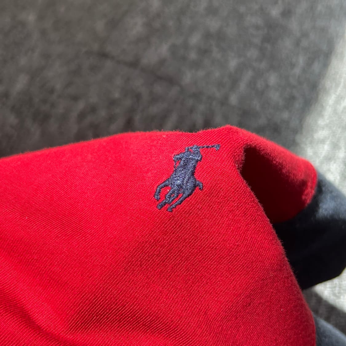 폴로 랄프로렌 레드 배색 헨리넥 상품이미지5