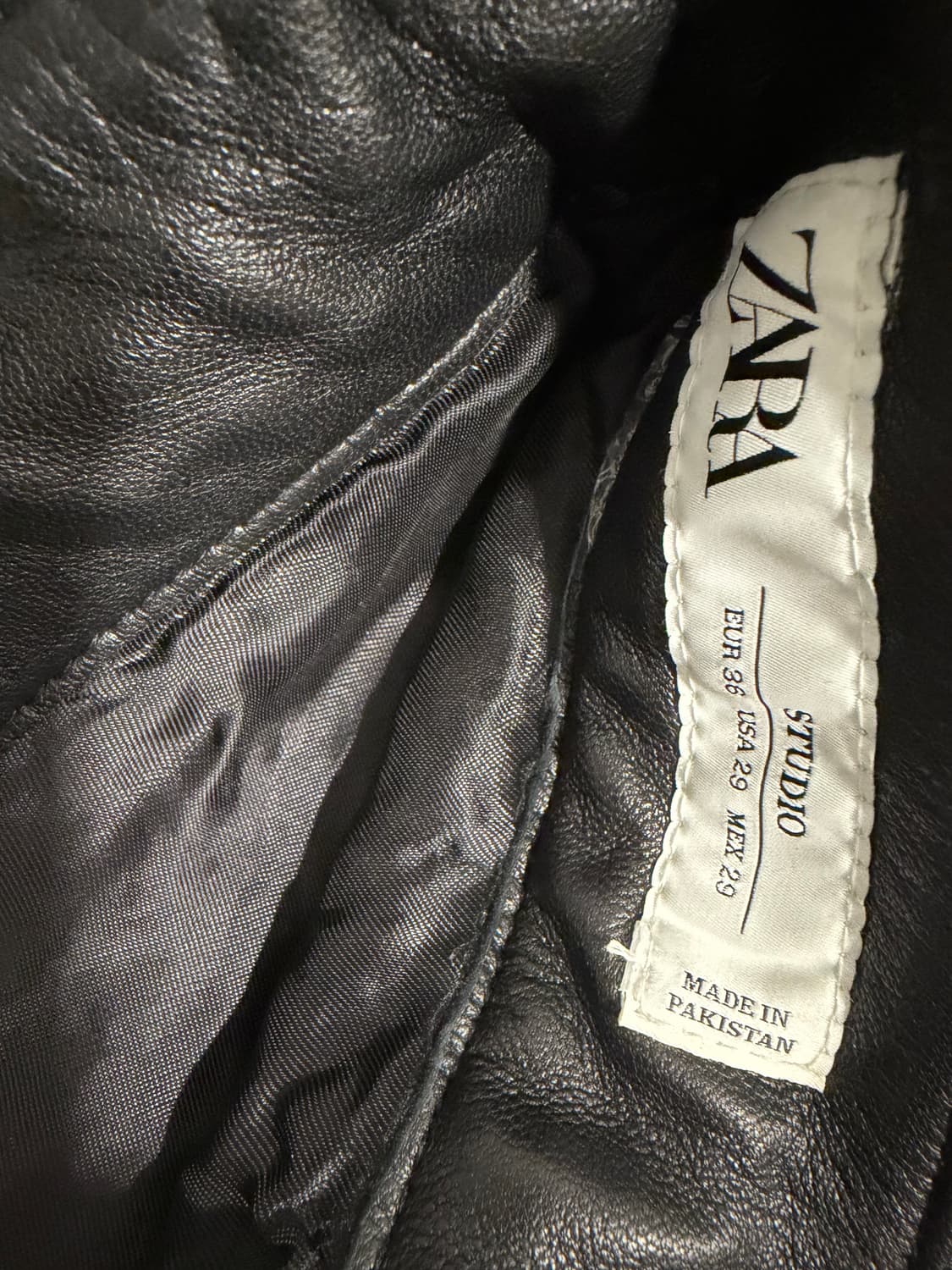 자라 스튜디오 양피 가죽 팬츠  상품이미지5