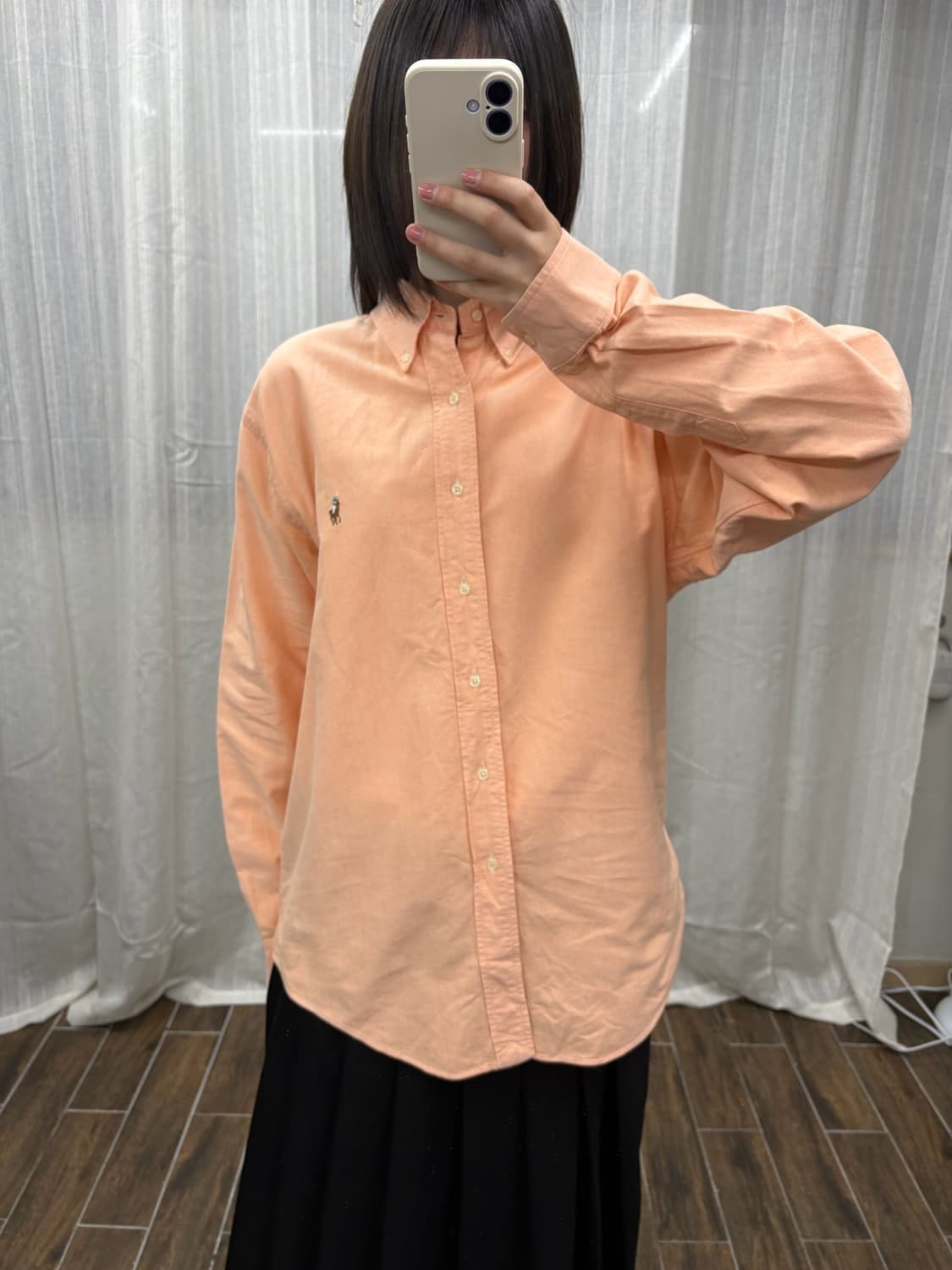 폴로 랄프로렌 살구색 긴팔 셔츠 상품이미지1