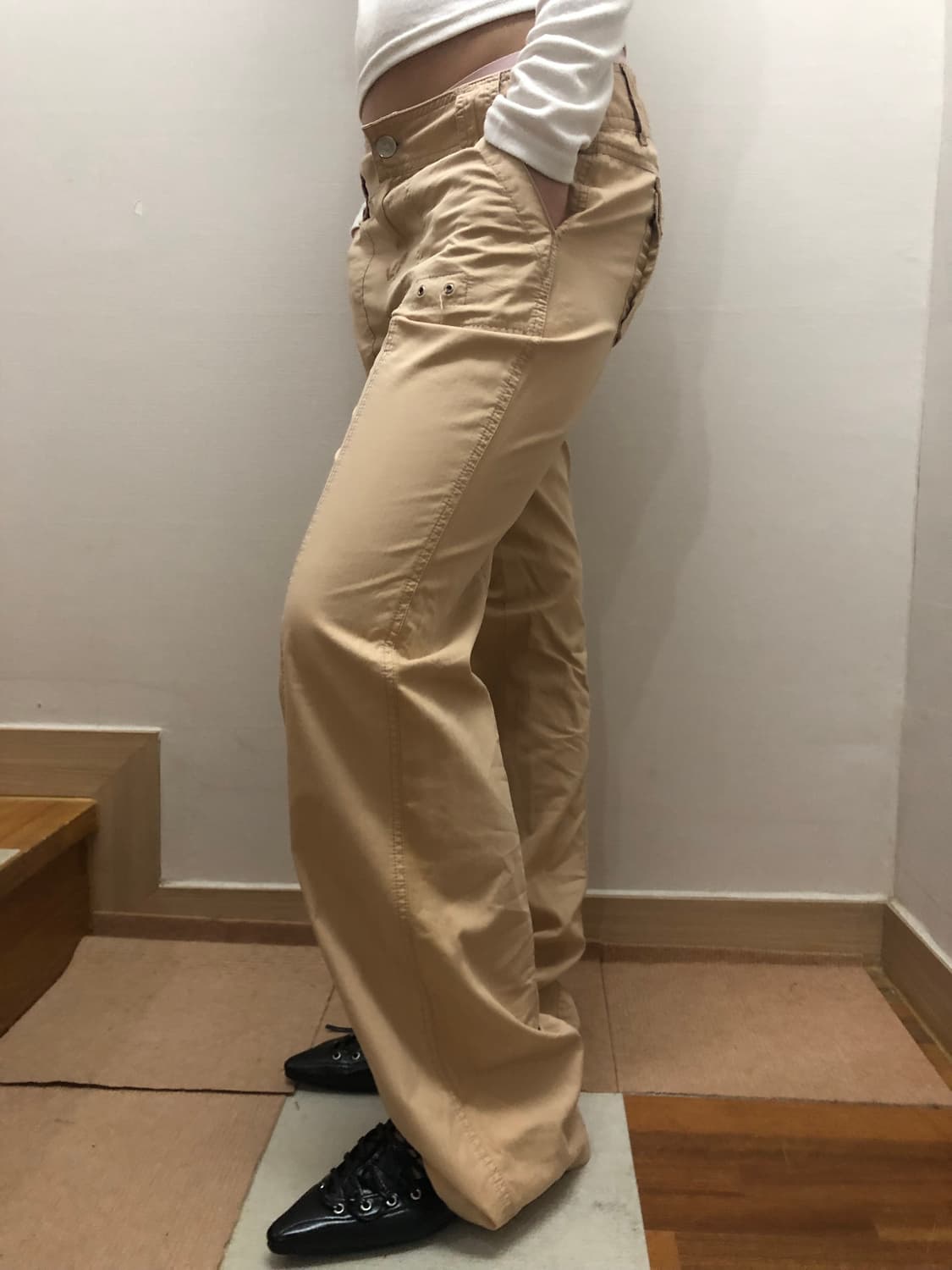 빈티지 베이지 포켓 디테일 팬츠 상품이미지8