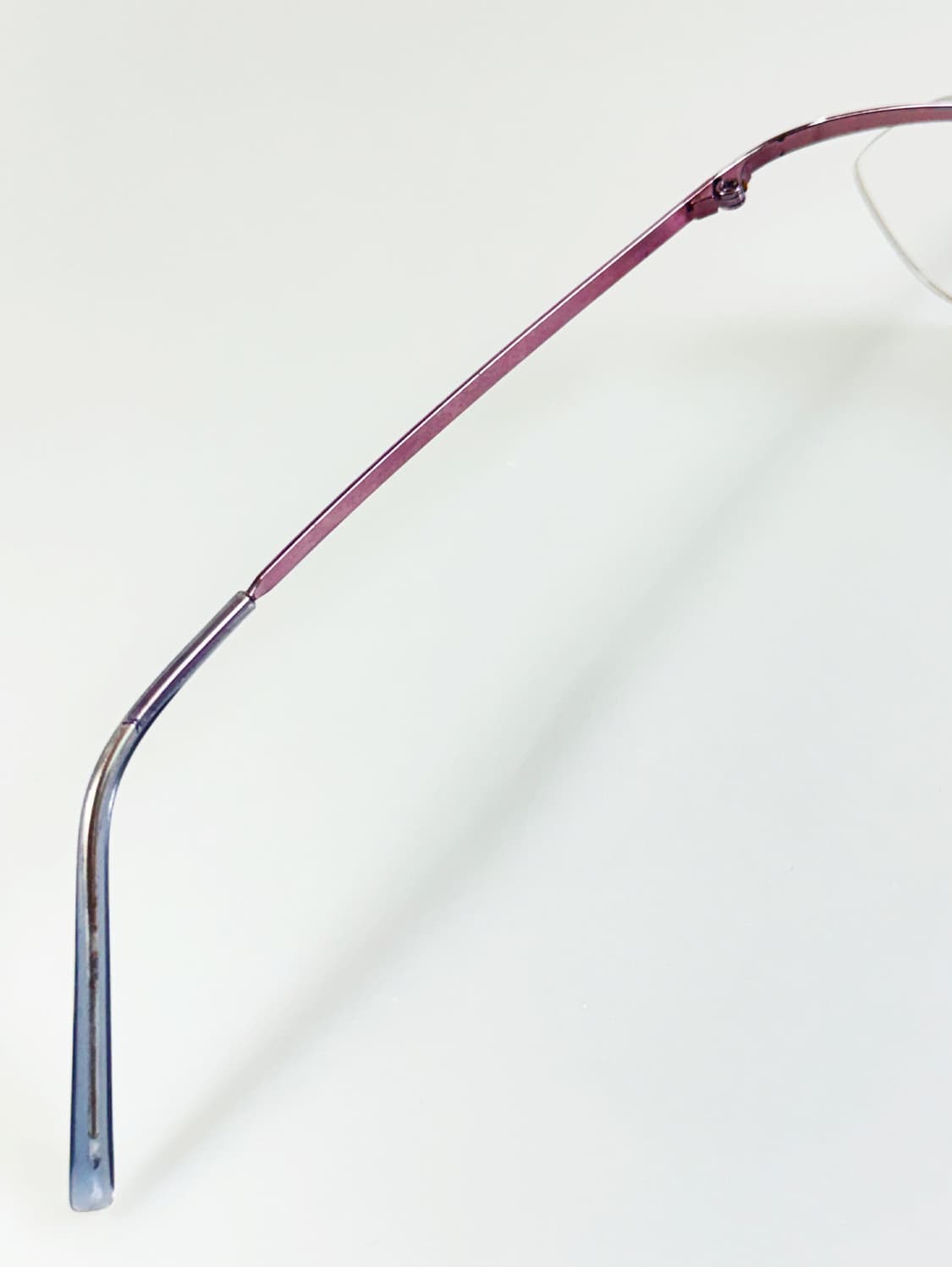 NUNSIUL 무테 오벌 와인 퍼플 메탈 프레임 빈티지 안경 상품이미지7