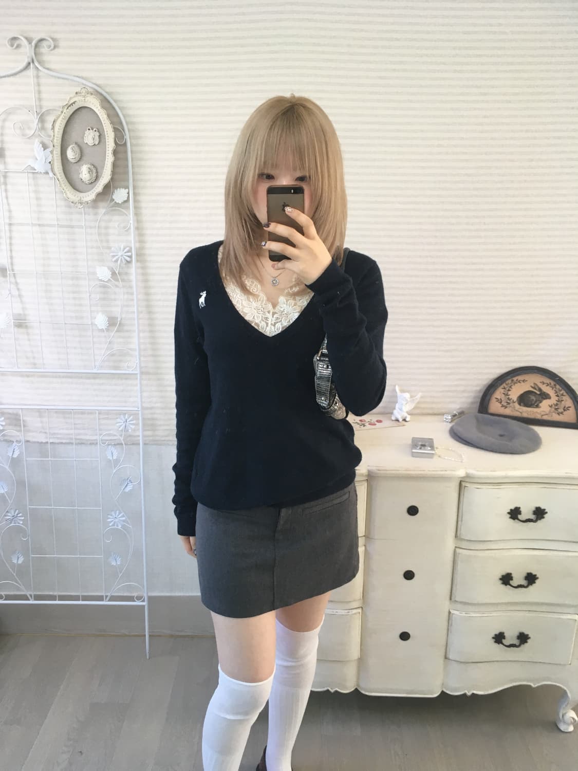 아베크롬비 네이비 브이넥 니트 상품이미지3