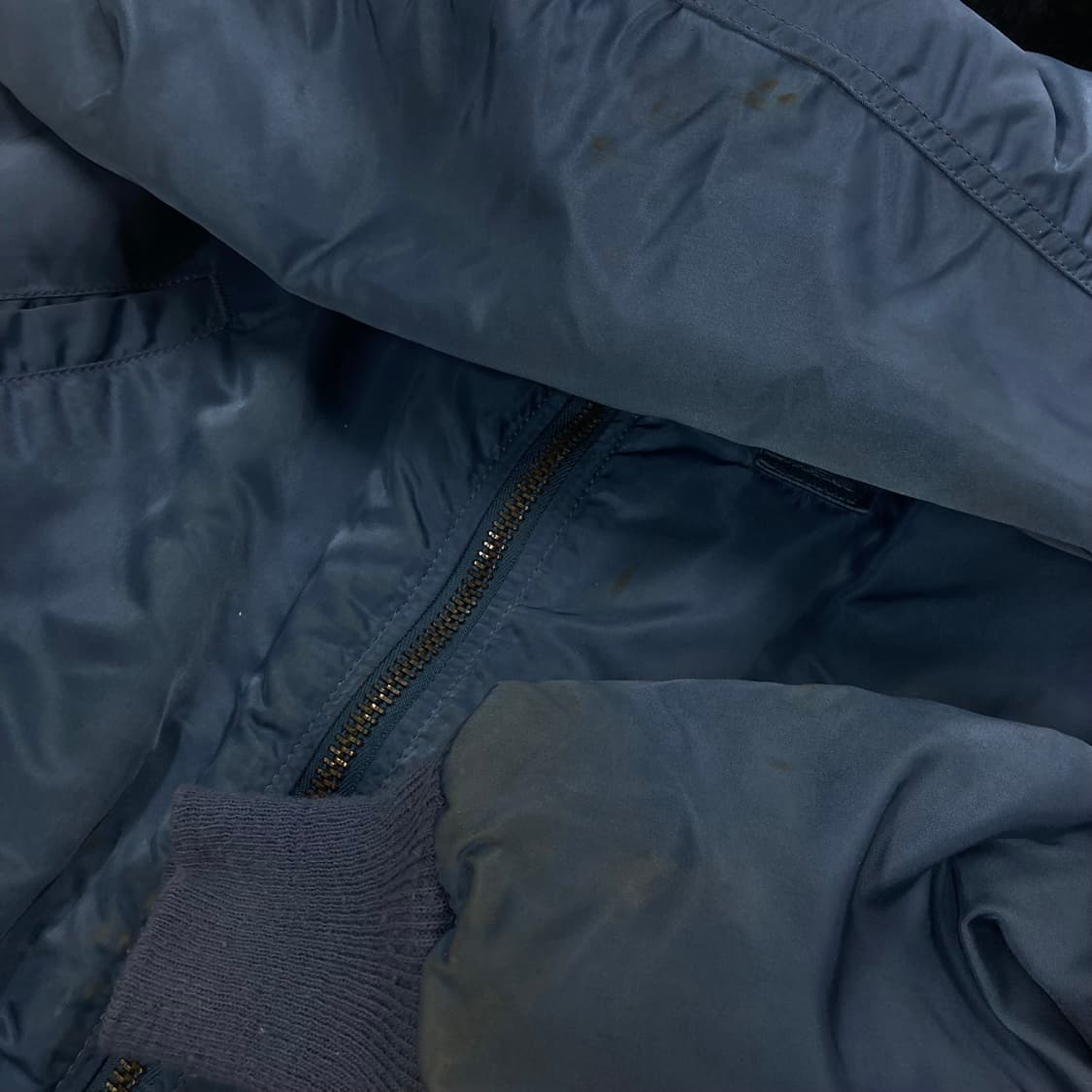 알파인더스트리 블루 컬러 B-15C 플라이트 항공 점퍼 상품이미지4